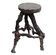 Tabouret de bar brutaliste en bois de vigne
