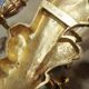 Pair of Lucien Gau bronze wall lamps with three arms Rockery style