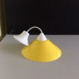 Yellow conical lamp in lacquered steel