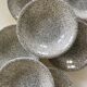 Set of 8 hollow plates in Italian speckled ceramic