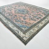 Salmon & Blue Classic Persian Rug, 318x410Cm