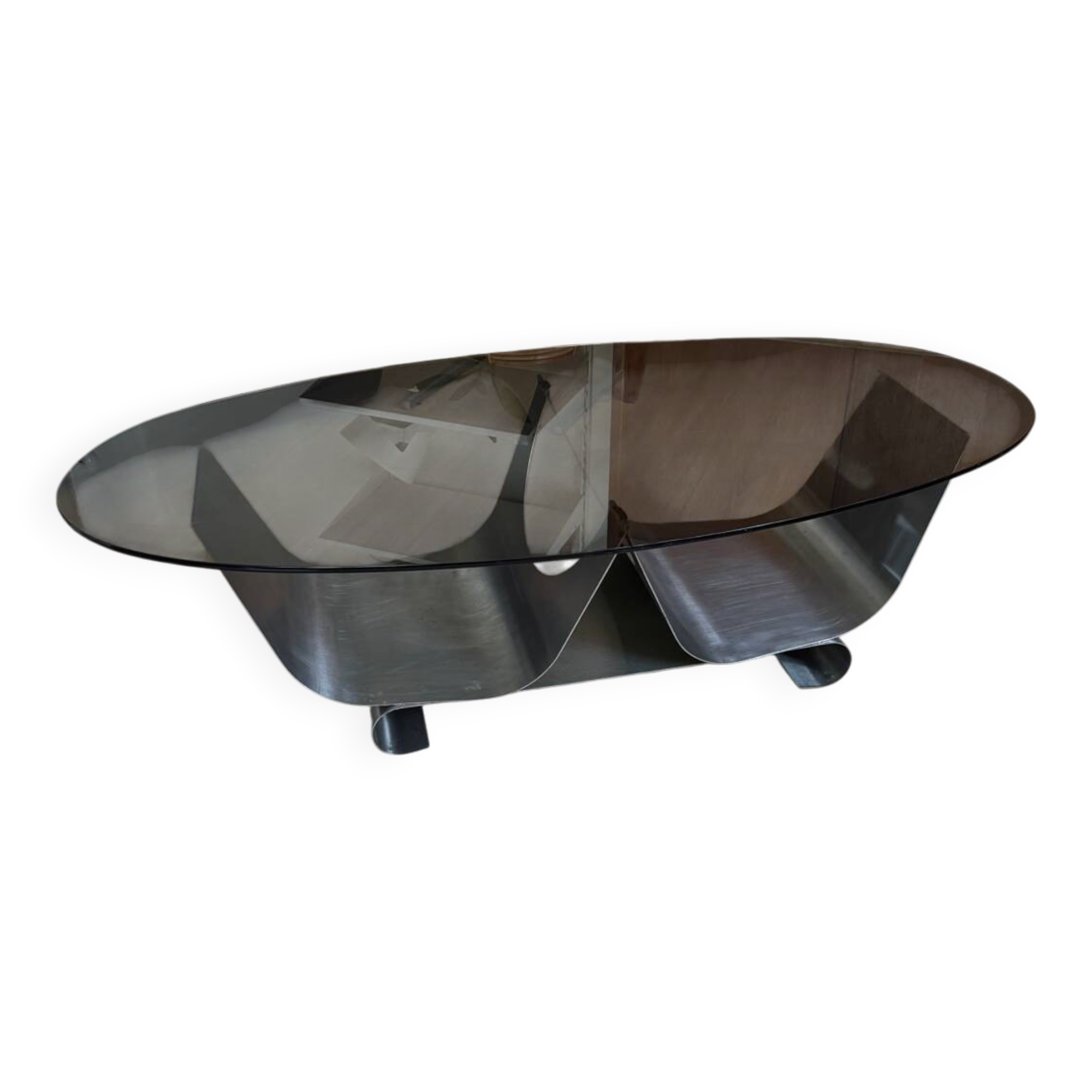 Vintage coffee table and chrome