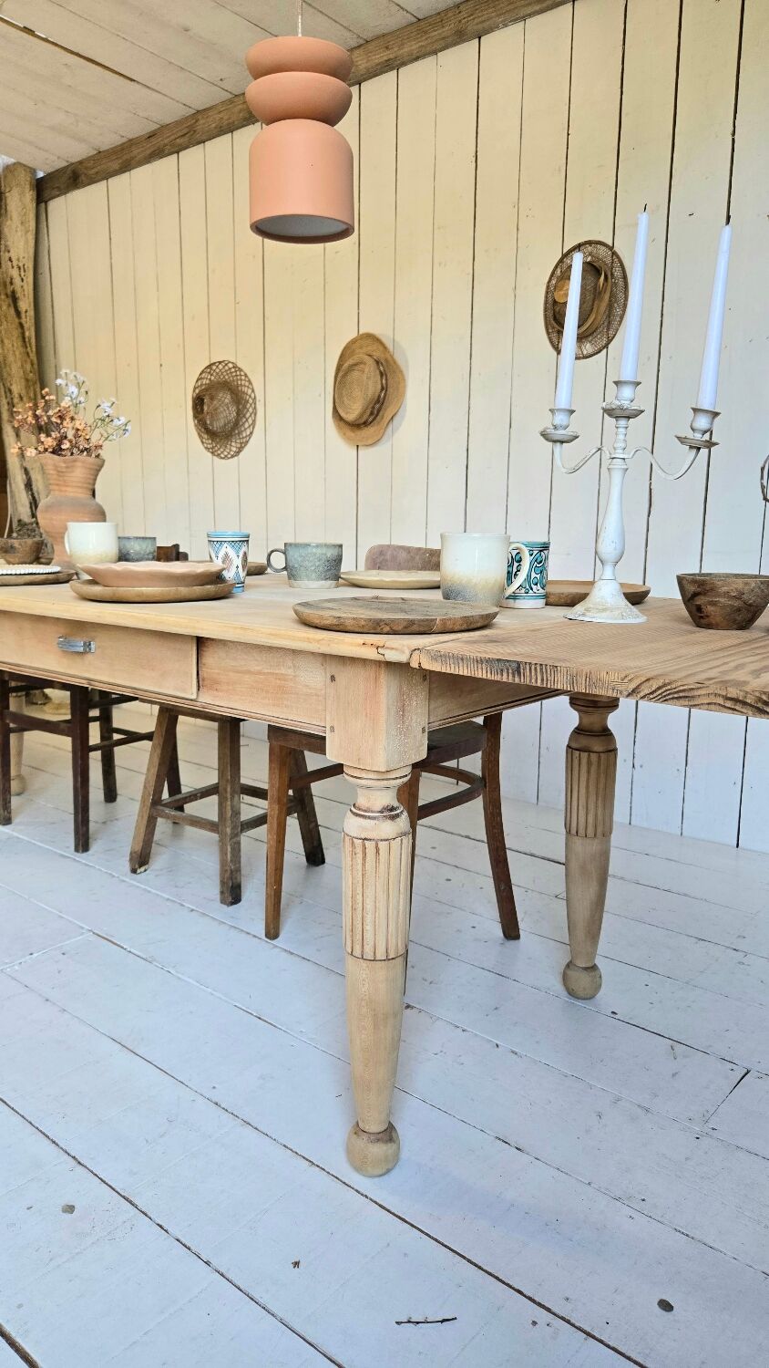 Table de ferme avec rallonges