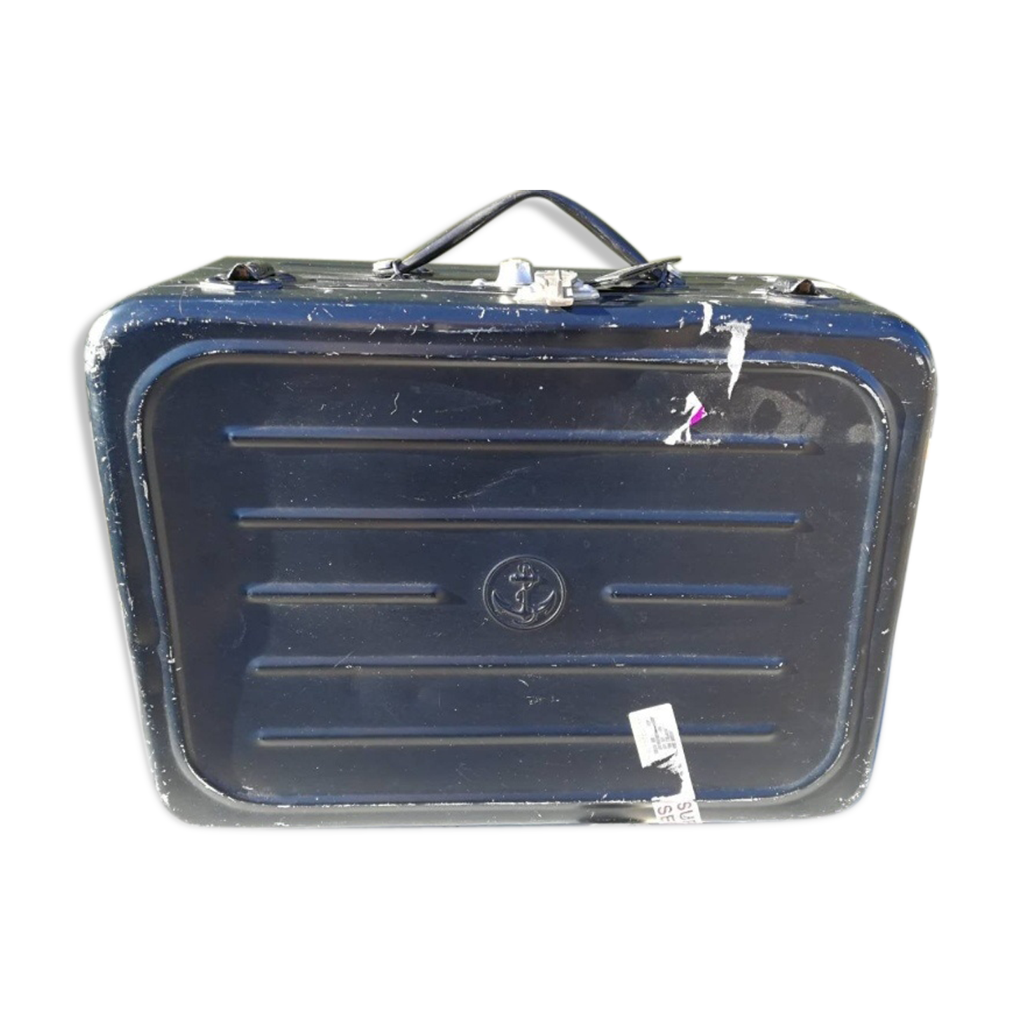 Metal case, army, French Navy Vintage 70s