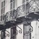 Rémy Duval – Parisian balcony, photoengraving from 1946 – Framed under glass