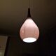 Scandinavian suspension trio Holmegaard 1960, opal glass blown.