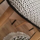 Lot de 4 chaises restaurées, années 50, assemblages monobloc