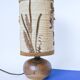 Sandstone lamp with dried flower lampshade, 1970