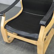 Pair of Leather Lounge Chairs by Åke Fribytter for Nelo Kroken 1960s