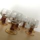 Lot of 8 amber glasses from the 60s