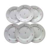 Set of 6 dessert plates in Niderviller earthenware Model Lille