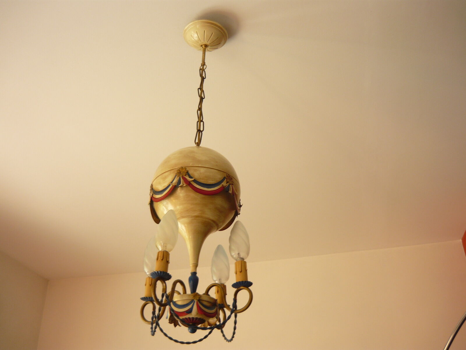 French revolution hot air balloon chandelier 4 lights