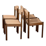 4x Scandinavian beechwood chairs, 1960s