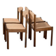 4x Chaises scandinaves en hêtre, 1960's