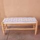 Braided white cream bench