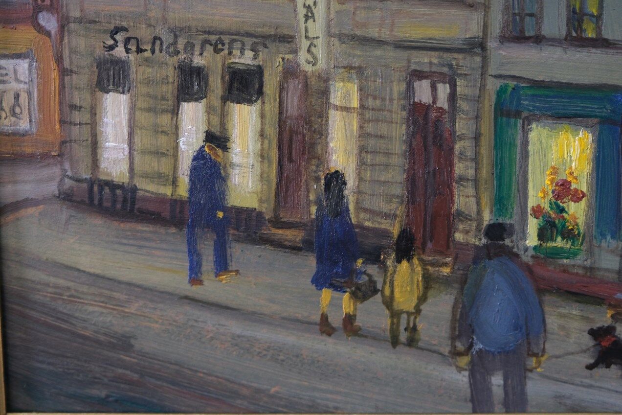Peinture à l’huile moderne suédoise, Åke Waldemar Larsson, huile sur panneau, 1980