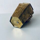 Indian hexagonal brass vase