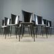 Post modern wooden dining chairs, 1980s - set of 10