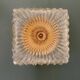 Vintage square glass globe wall/ceiling light.