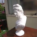 Bust of a man in plaster