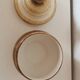 sucrier en céramique Longchamps beige et marron
