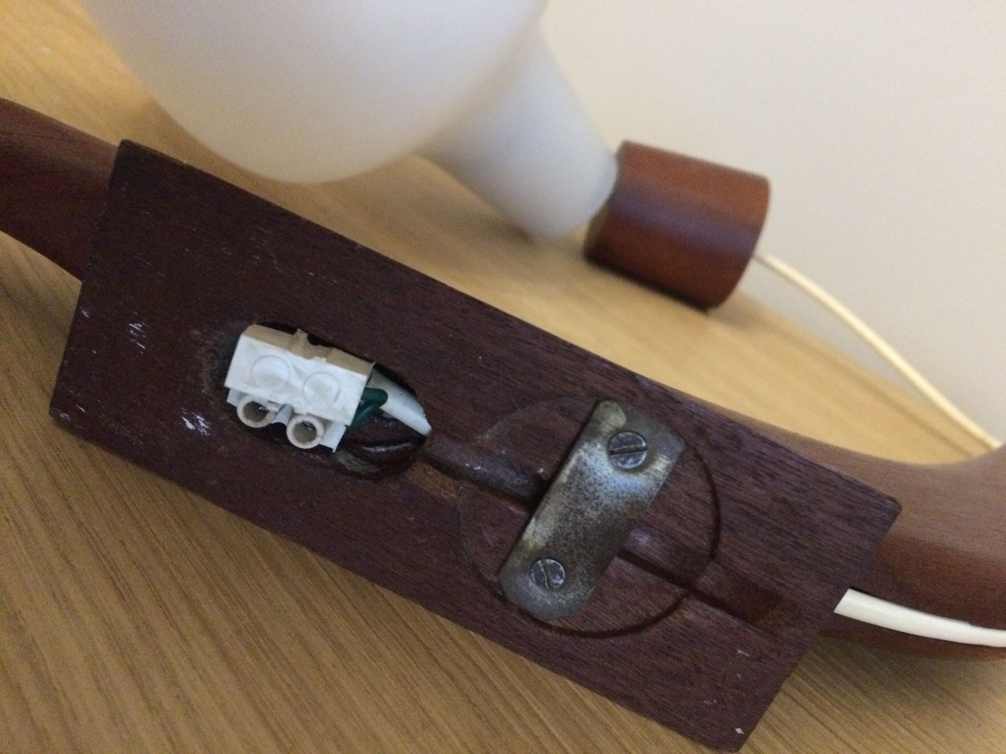 Scandinavian wall light teak 1960