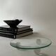 Large Italian glass and spherical frosted glass empty pocket, 1970 design