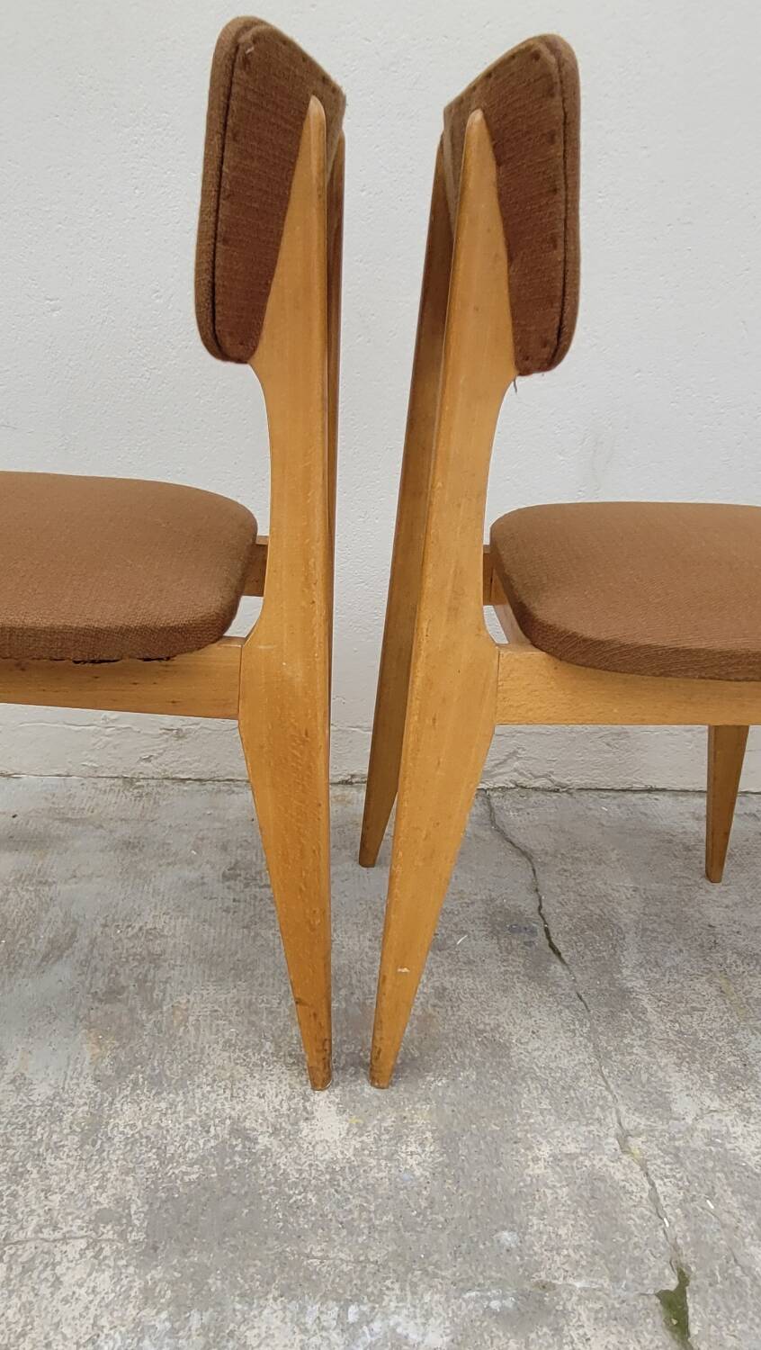 Series of 4 vintage chairs - 1950s