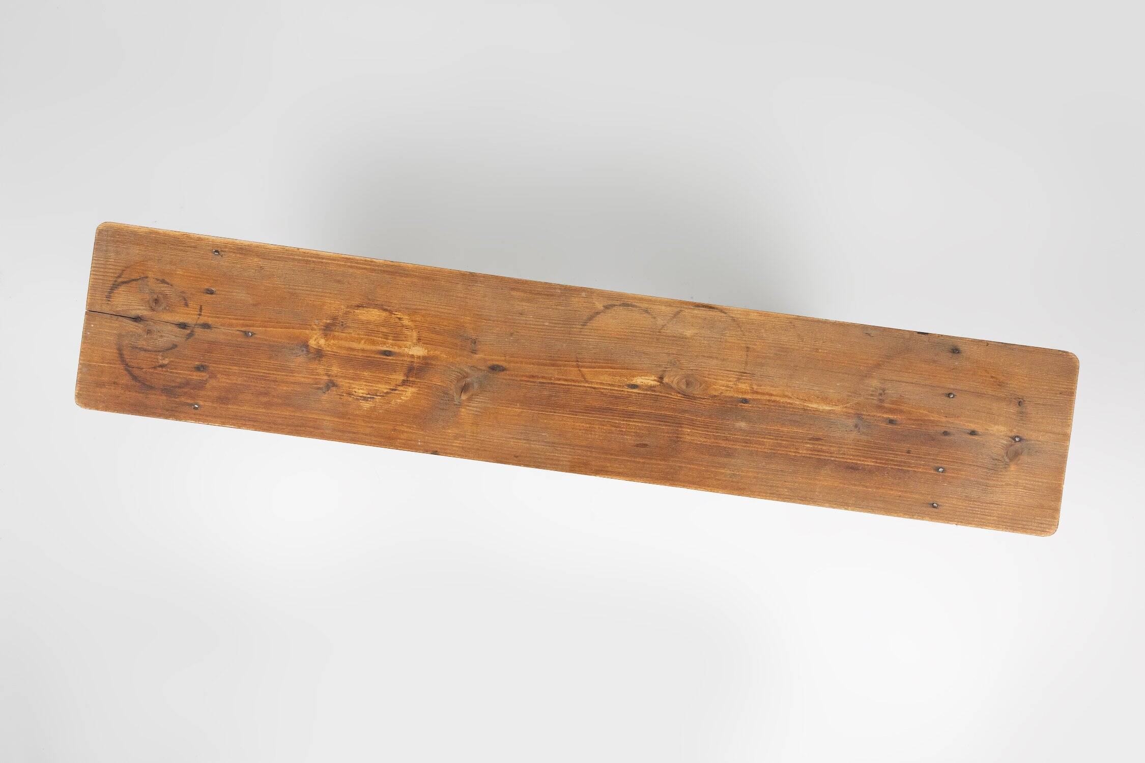 Art Deco Bench in Wood, France, 1940s