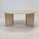 Italian octagon coffee table in travertine, 1980s