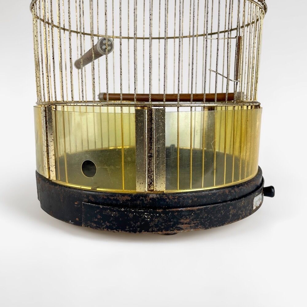 Golden bird cage with fine gold a.fay & co 1950