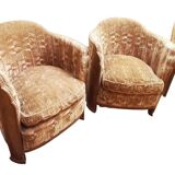 Suite de 2 fauteuils et 2 chauffeuses Art Déco En Acajou 1930