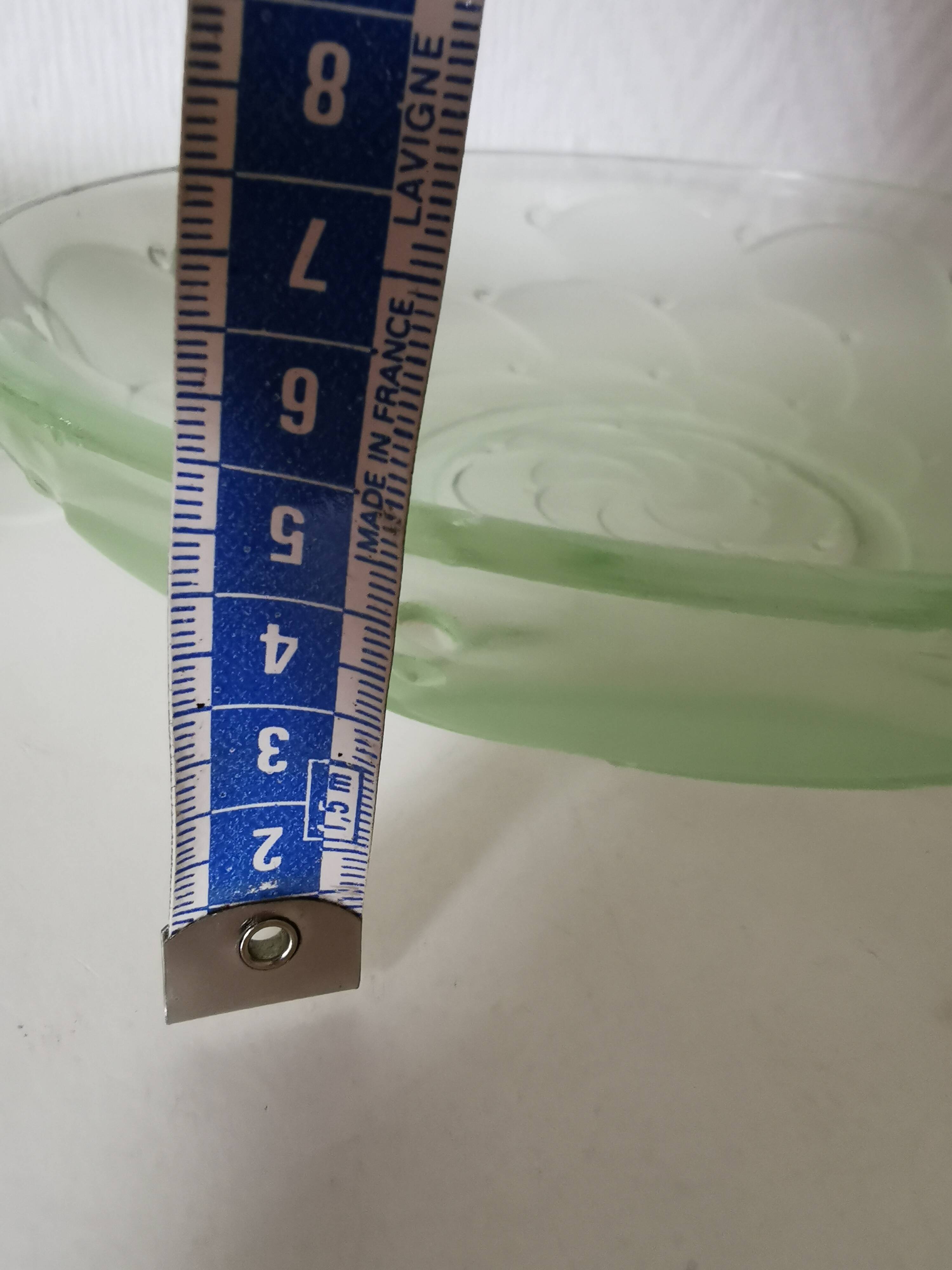 Art Deco dessert service in uraline, salad bowl and cup