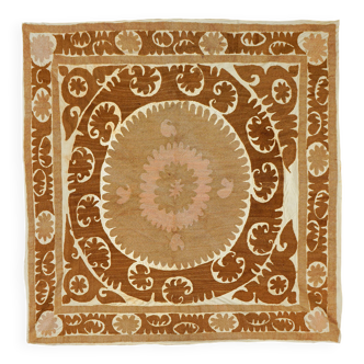 Hand-knotted rug, vintage Turkish rug 129x133 cm