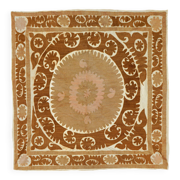 Hand-knotted rug, vintage Turkish rug 129x133 cm