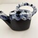 picnic blue ceramic watering can
