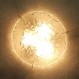 Frosted glass plafonnier, Kaiser Leuchten label, 1970s