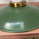 Vintage enamelled sheet metal swan neck wall light