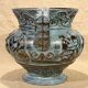 Large U-Keramik ceramic pot cover vase with antique decoration 4.610 kg