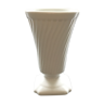 Ribbed white vase