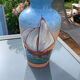 Vase décor bateaux mer