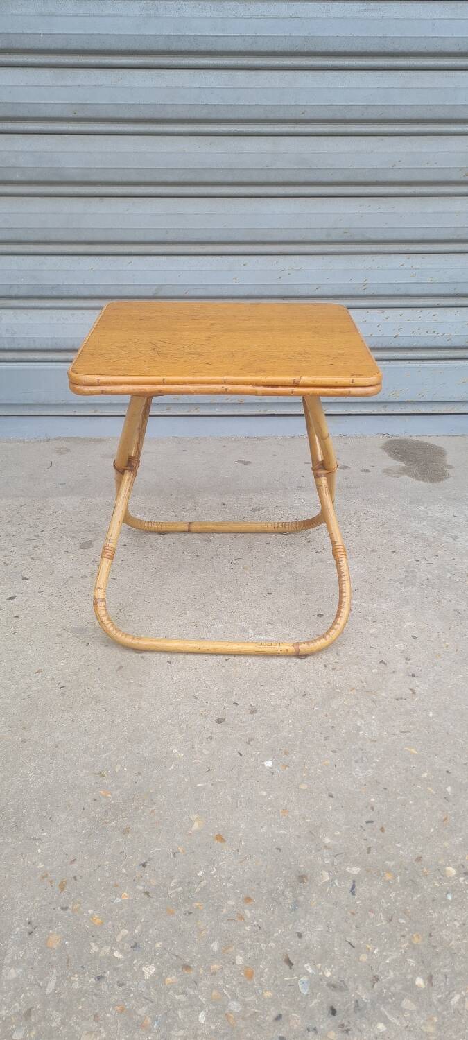 Rattan bedside table 1960