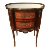 Commode tambour à porte  en plaquage