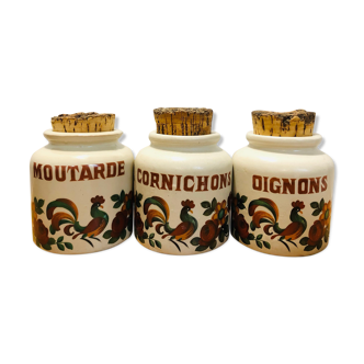 Lot de 3 pots à épices LML/ Digoin