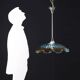Glass ceiling light, Italy, 1970s