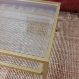 Vintage gold metal coffee table