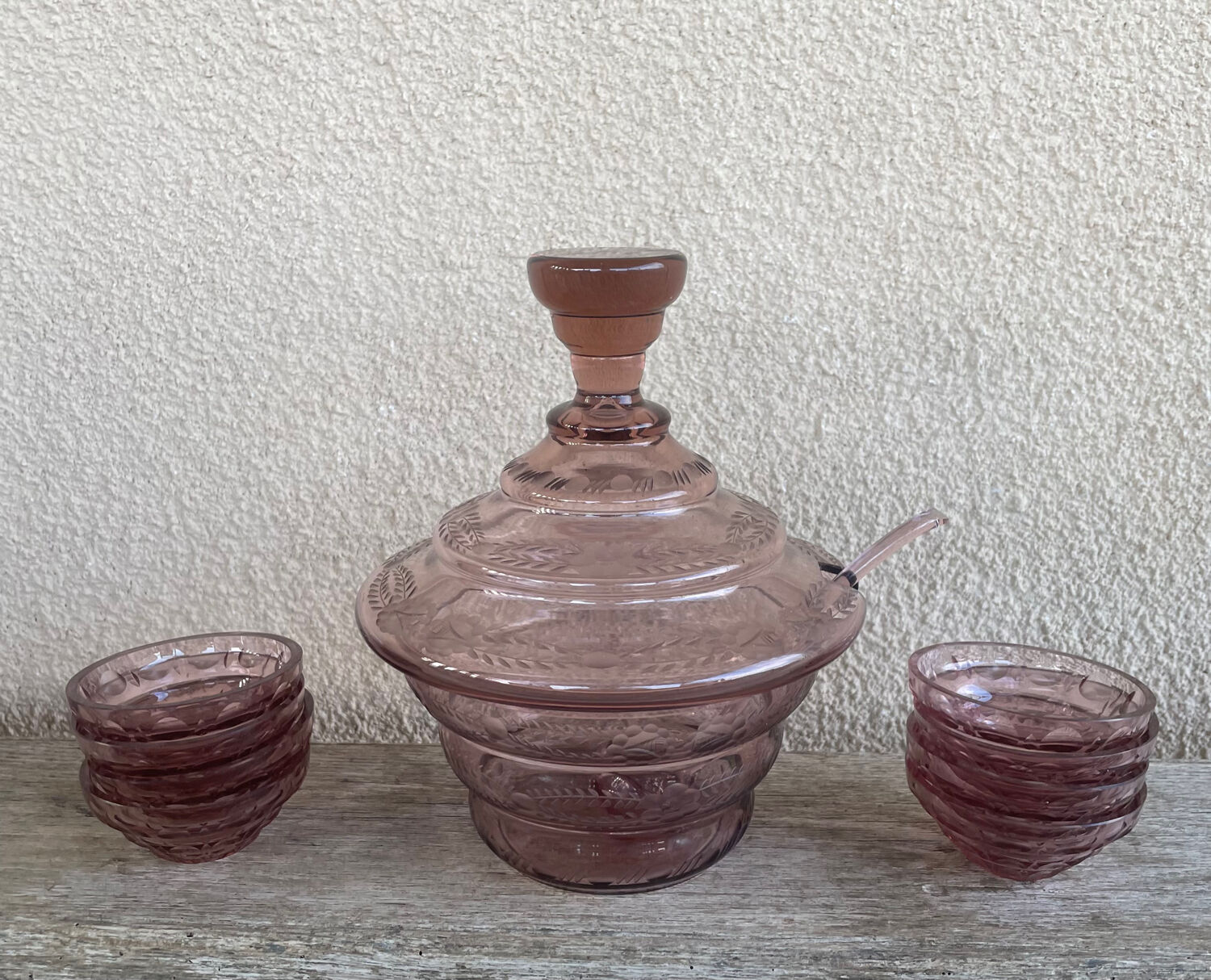 ENGRAVED CRYSTAL PUNCH SERVICE