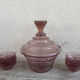 Engraved crystal punch bowl set