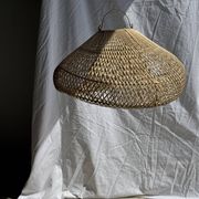 Suspension or rattan lampshade in the shape of a cloud or flattened bubble D60 H35