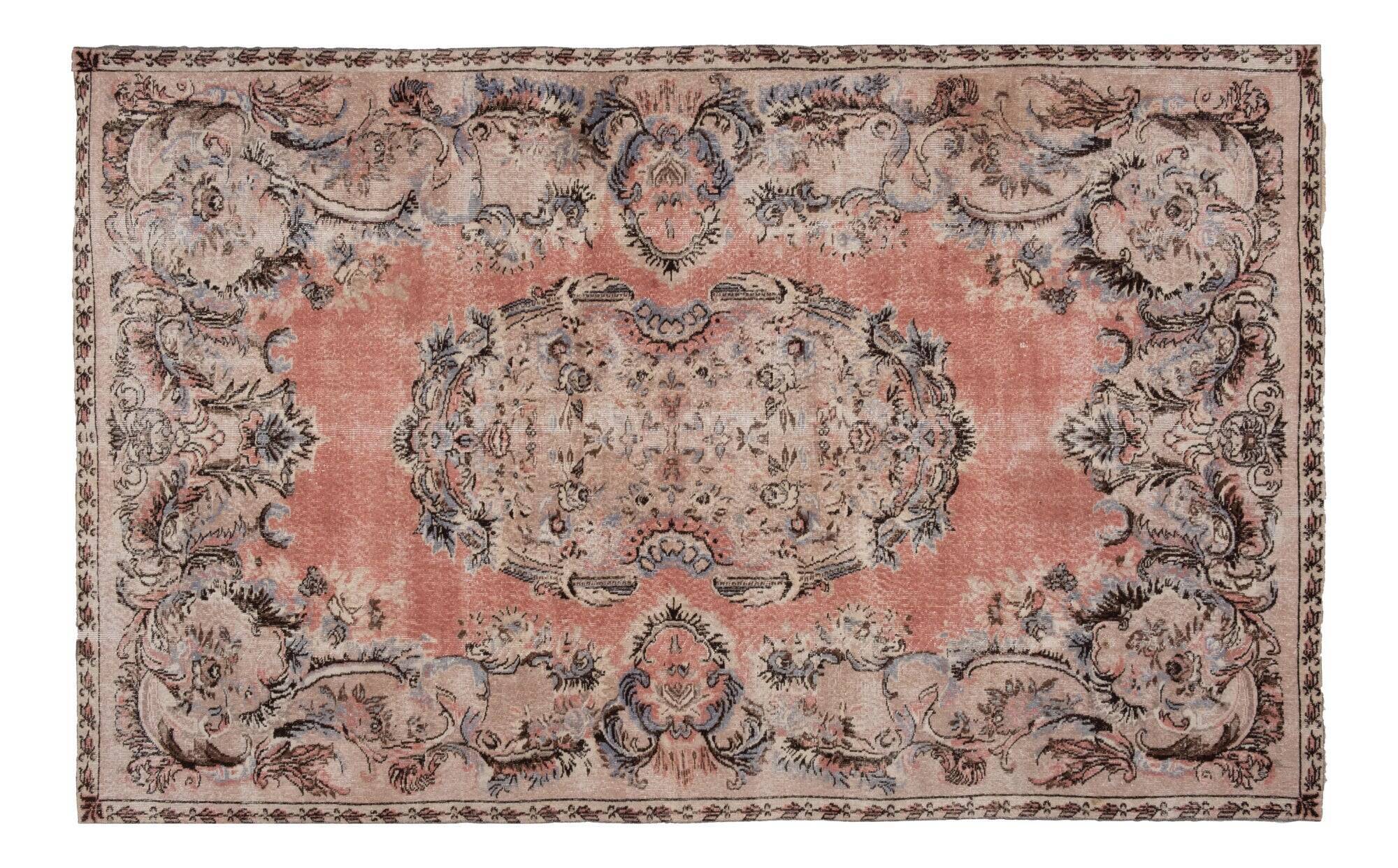 Vintage Turkish handmade rug 205x326 cm